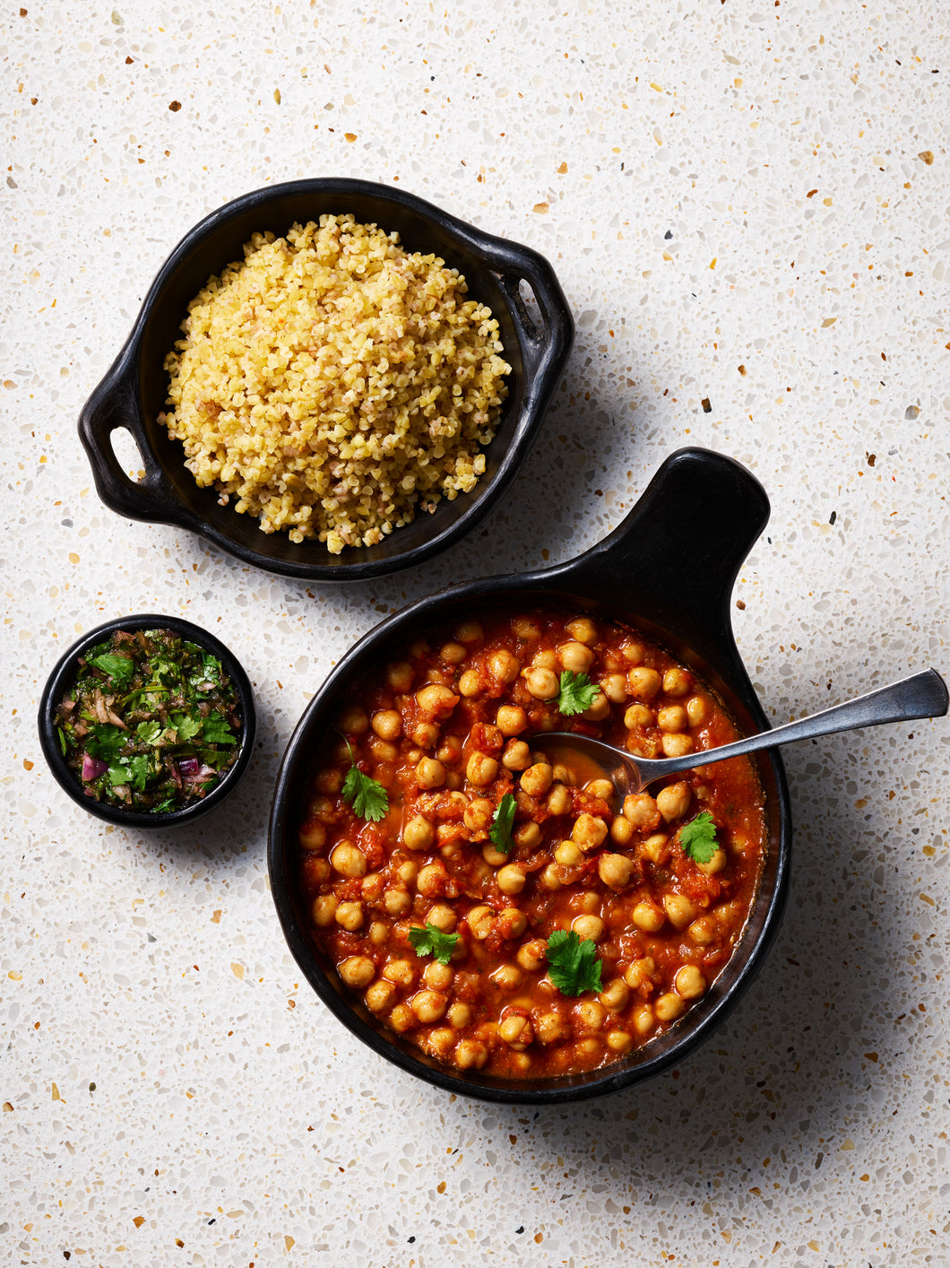 Tomato Chickpea Curry with Bulgur